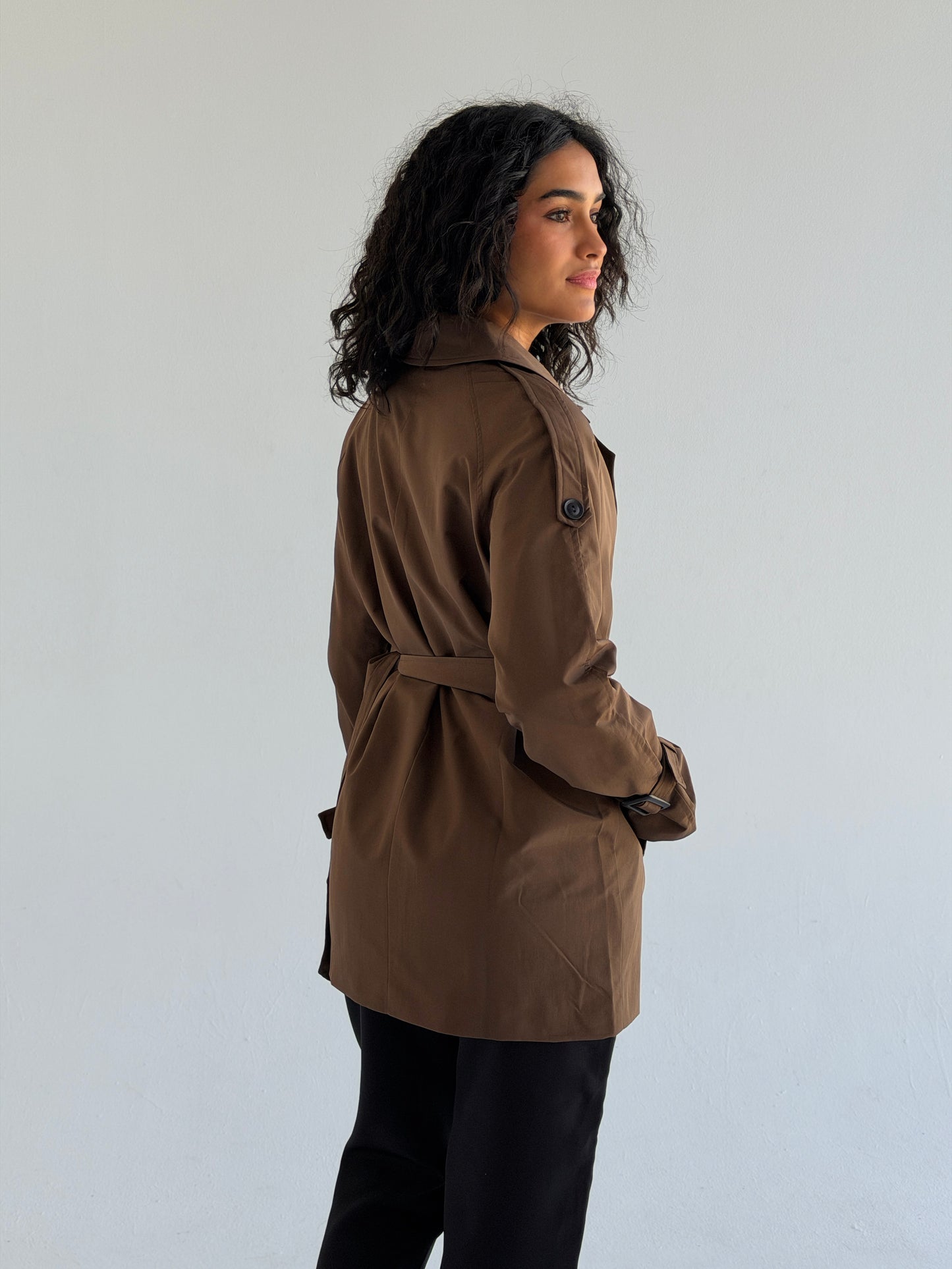 Short trench coat- brown