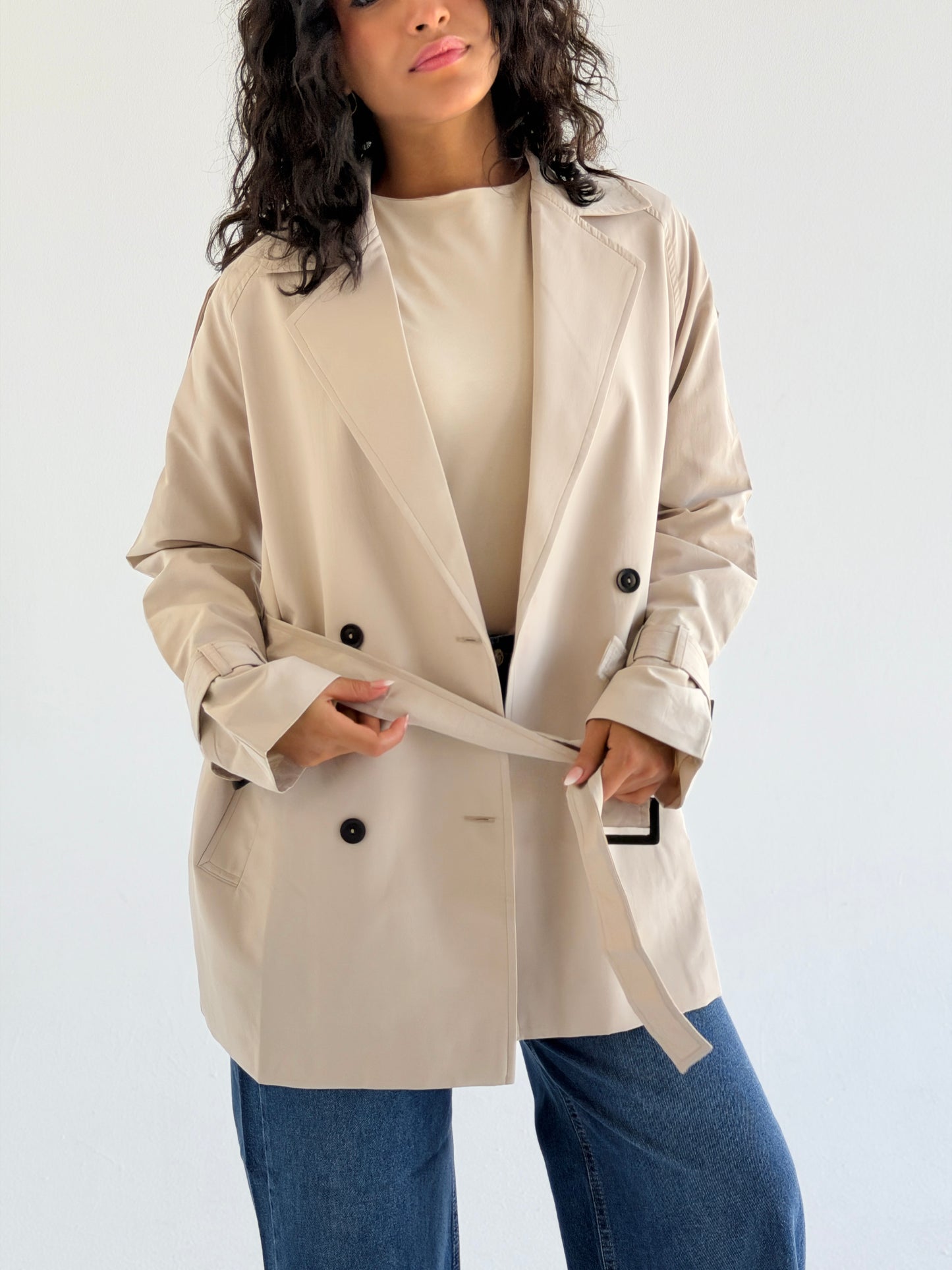 Short trench coat- baije