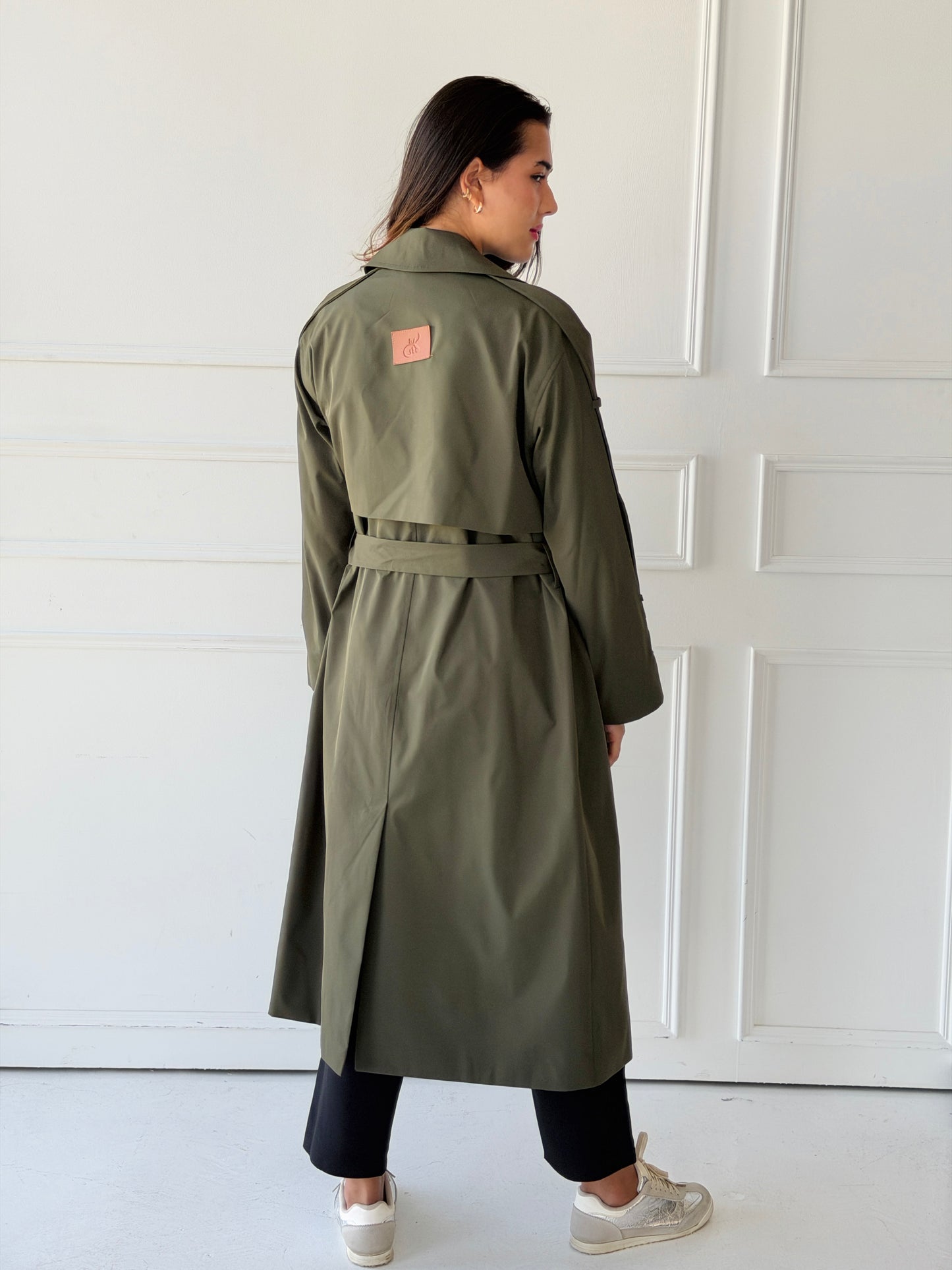 long trench coat- olive