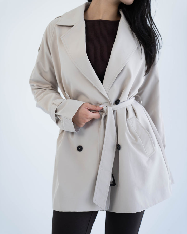 Short trench coat- baije