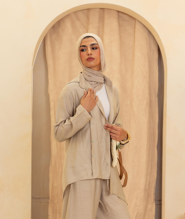 Two lines Set -Biege