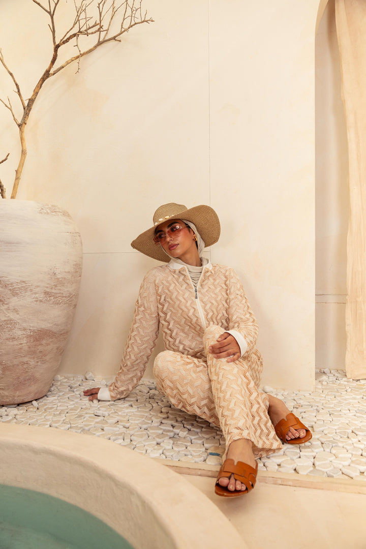 Knitted Rose pink Set