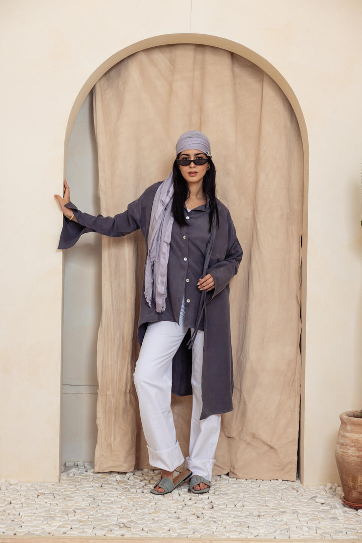 Sandwash Layer Shirt - Dak purple