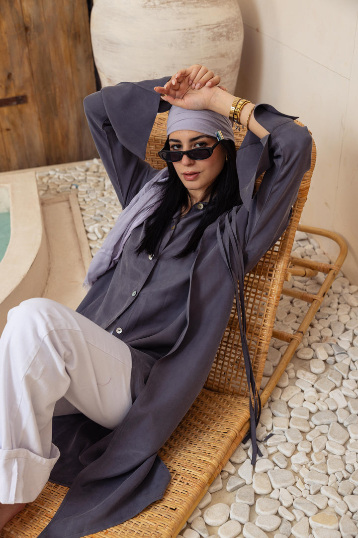 Sandwash Layer Shirt - Dak purple