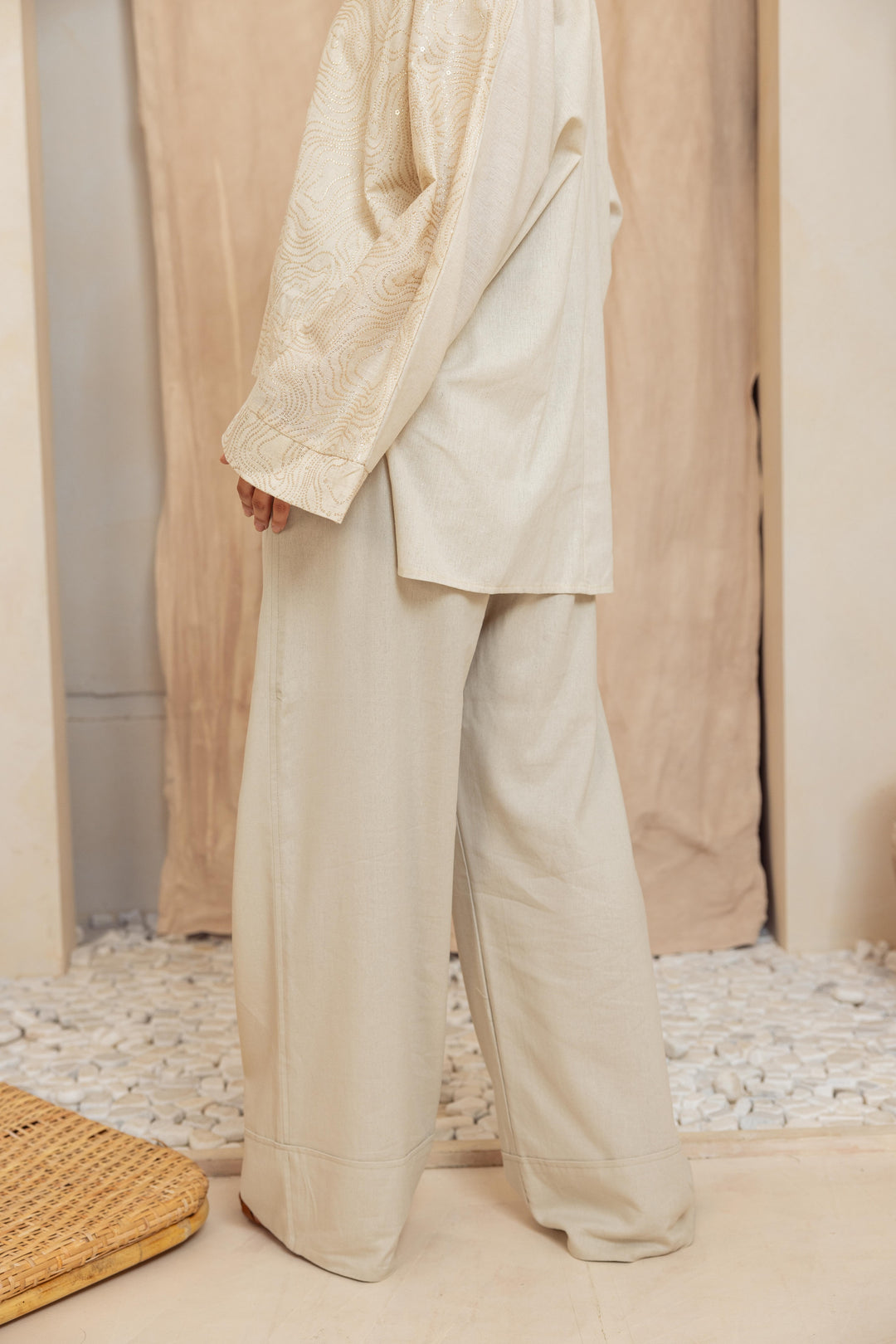 Pure Linen pants - Light Gray