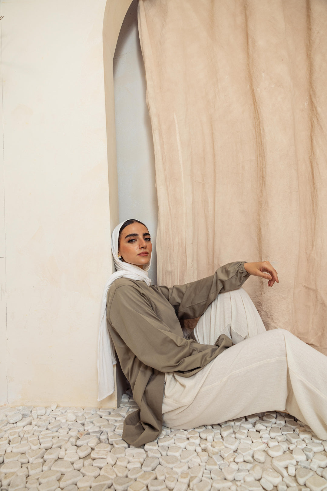 Basic Curved top - olive