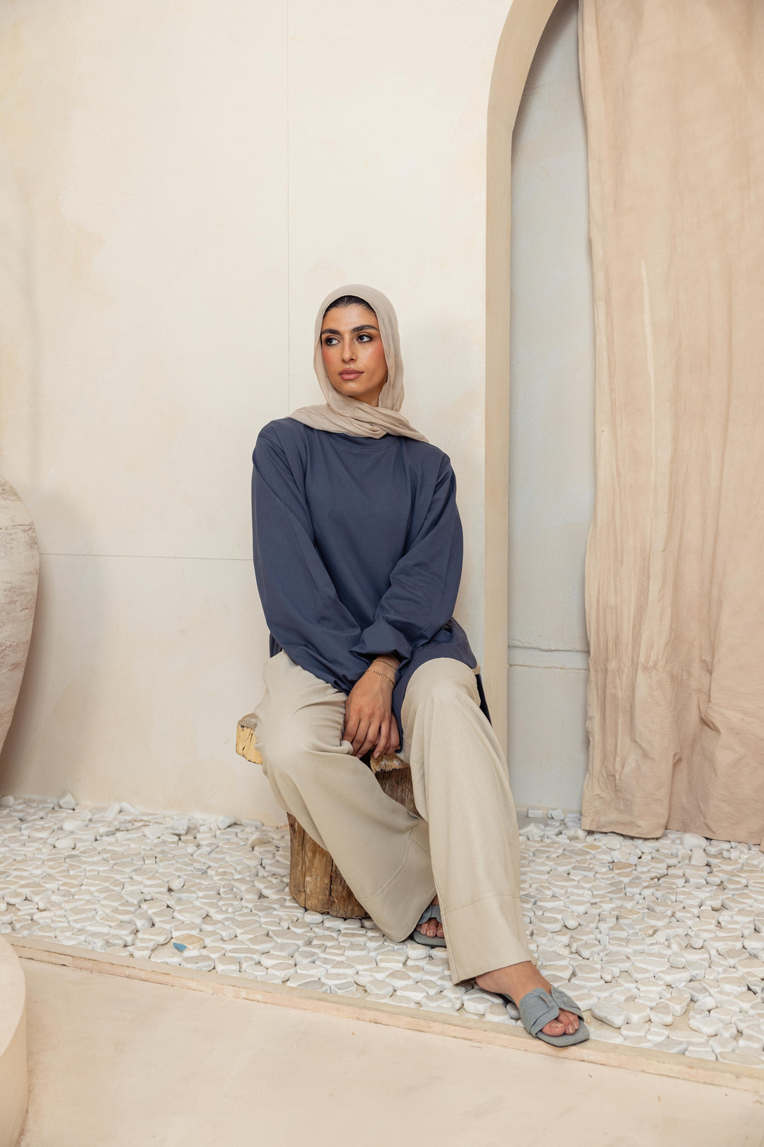 Basic Curved top - blue