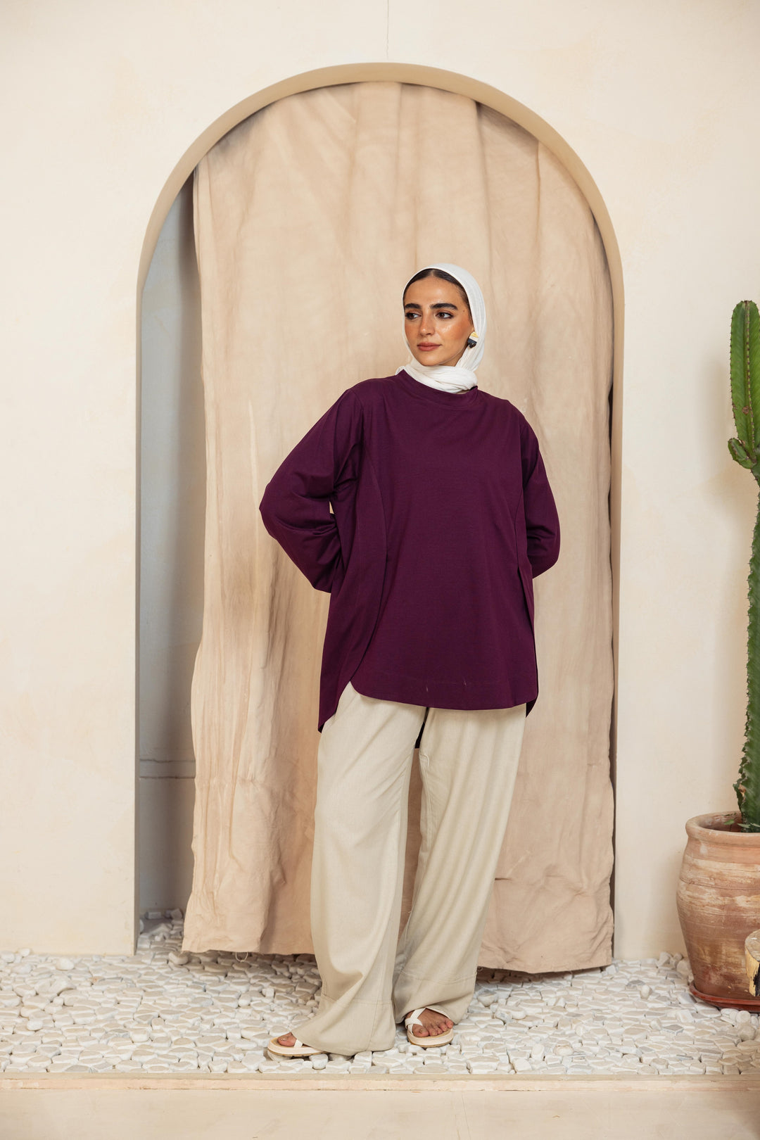 Basic Curved top - Burgandy