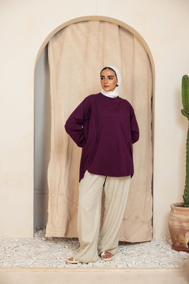 Basic Curved top - Burgandy