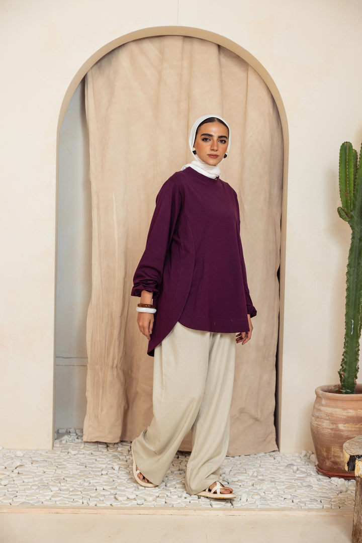 Basic Curved top - Burgandy