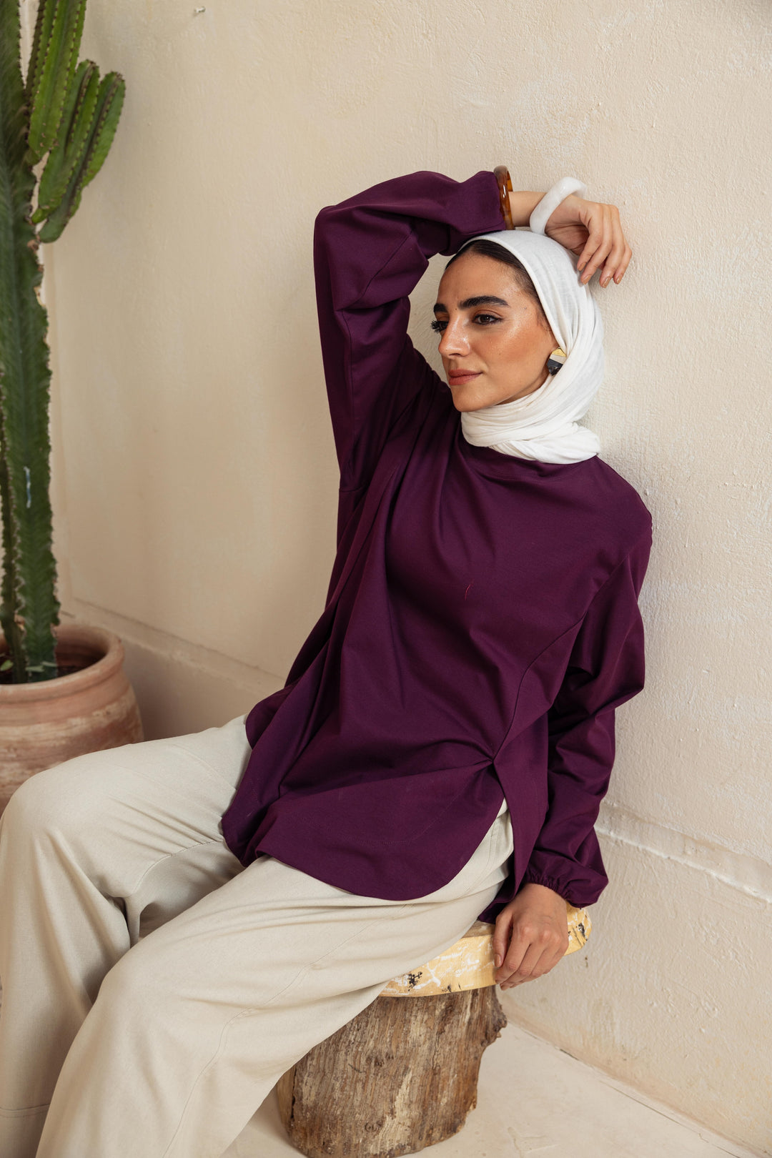 Basic Curved top - Burgandy