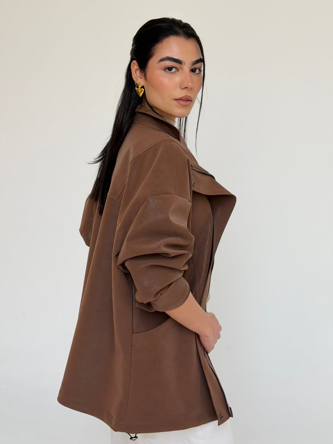 Leather jacket- brown