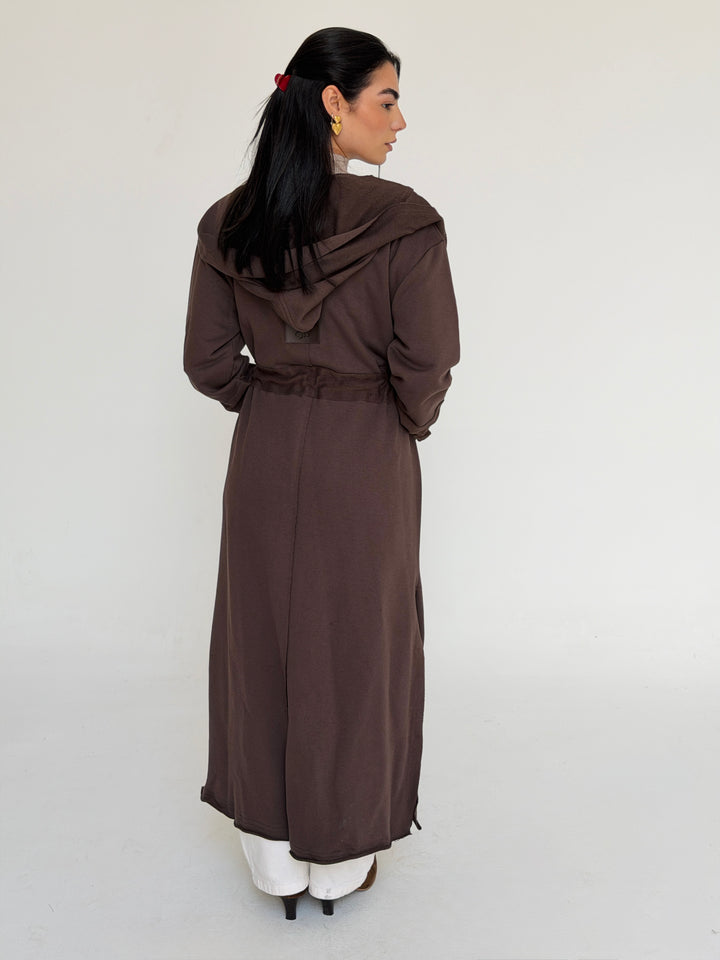 twisted kimono -burnt brown