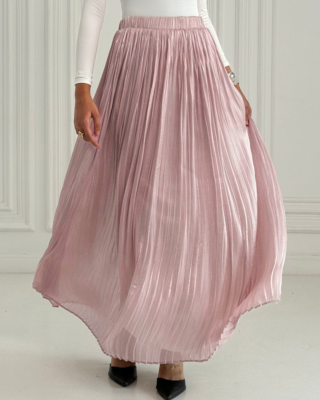Rose pink Chiffon skirt