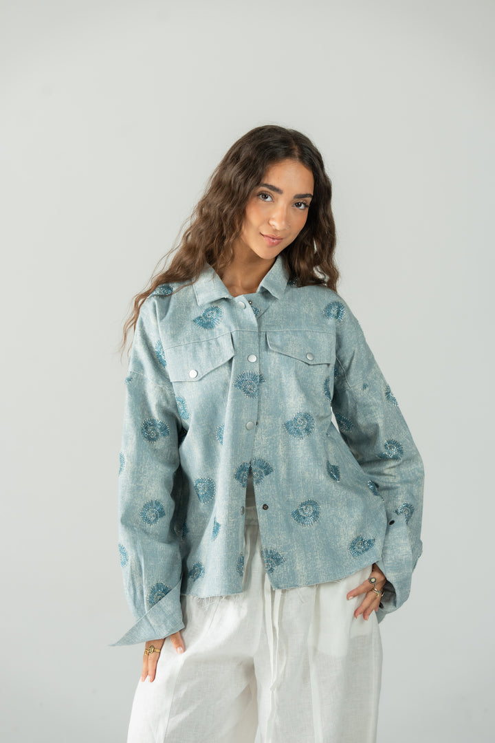 tonna jeans jacket- light blue