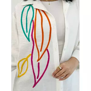 Embroidery new colored shirt