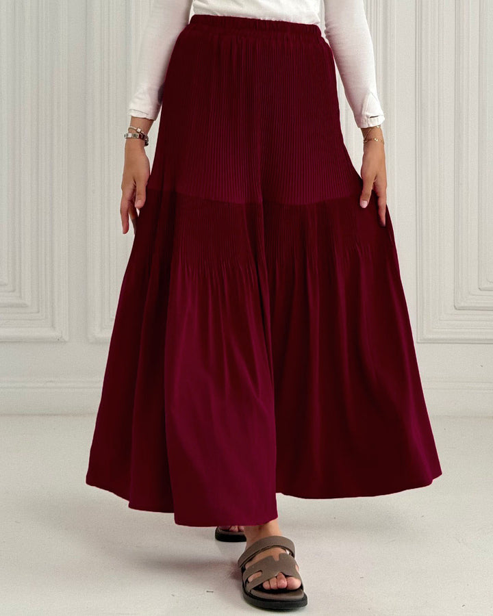 New Pillise skirt- Red