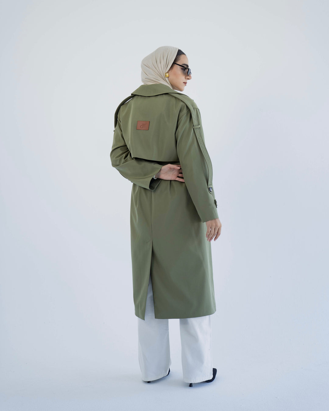 long trench coat- light olive