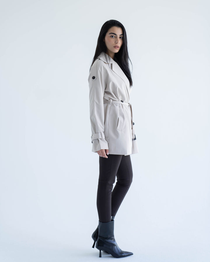 Short trench coat- baije