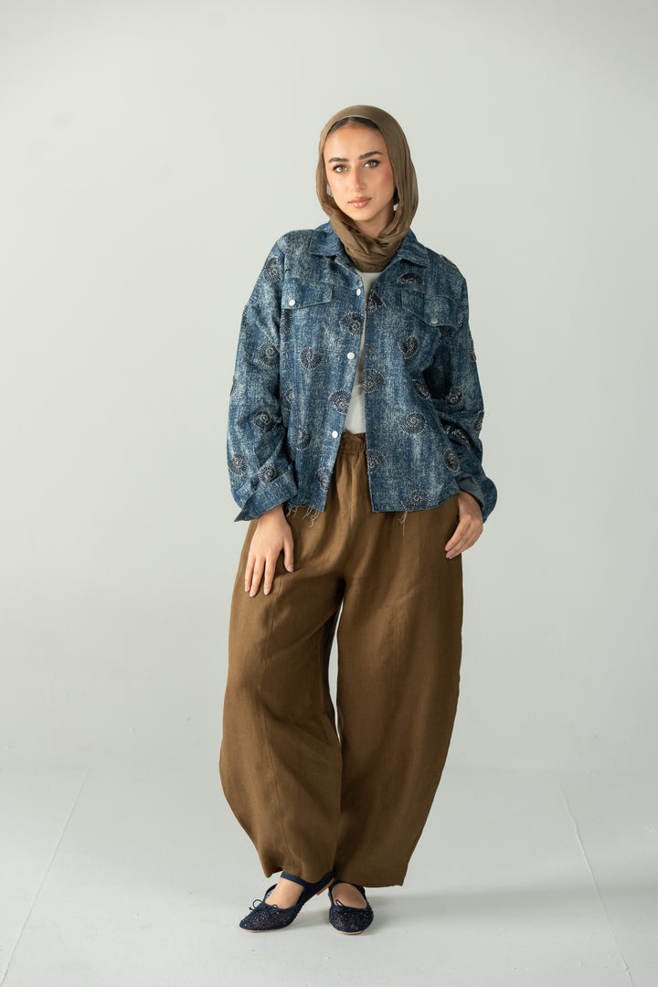 tonna jeans jacket- blue