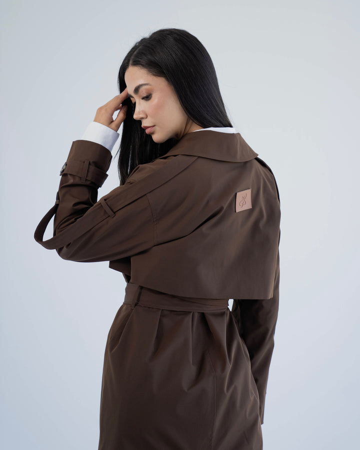 long trench coat- brown