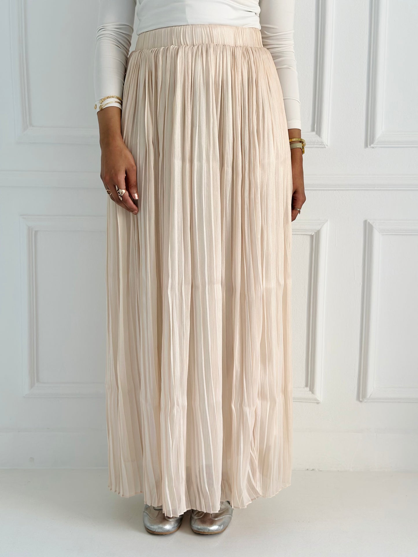Light beige Chiffon skirt
