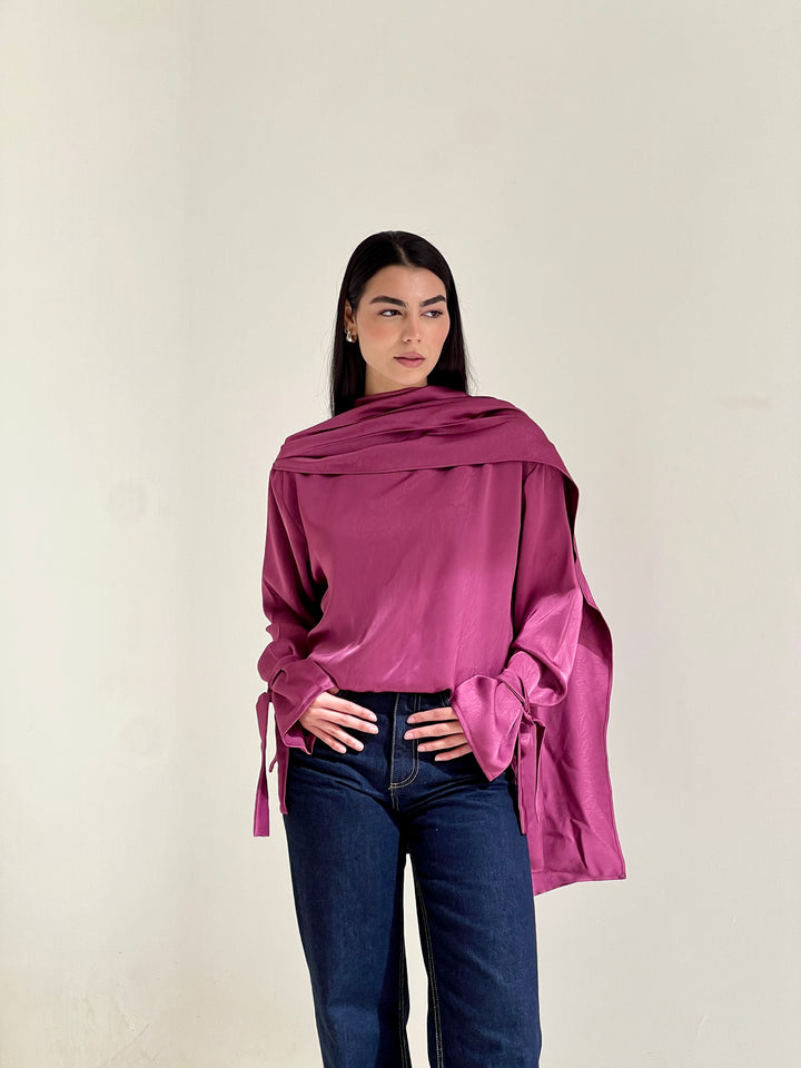 Shall scarve top- purple