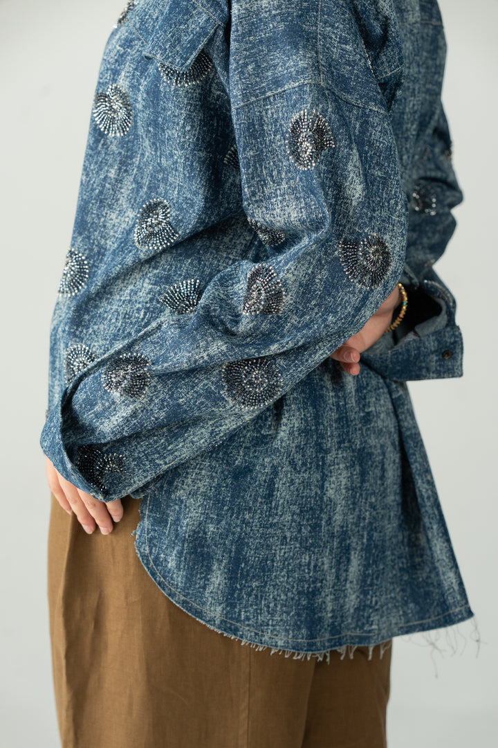 tonna jeans jacket- blue