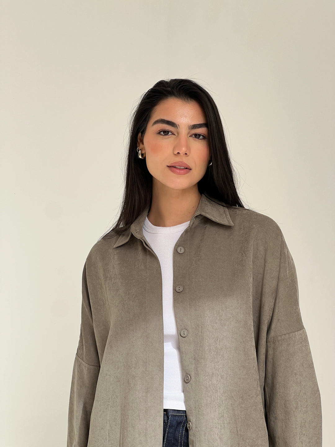 Sophia Pleated top- olive