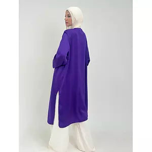 crepe stain kimono purple