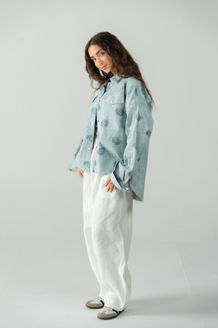 tonna jeans jacket- light blue