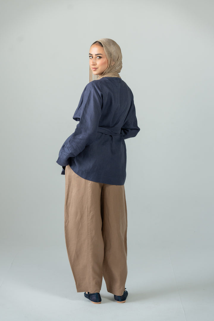 Elan linen pants - cappuccino
