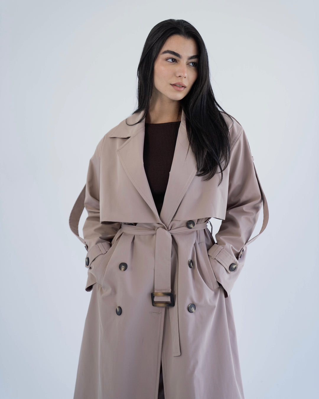 long trench coat- baije