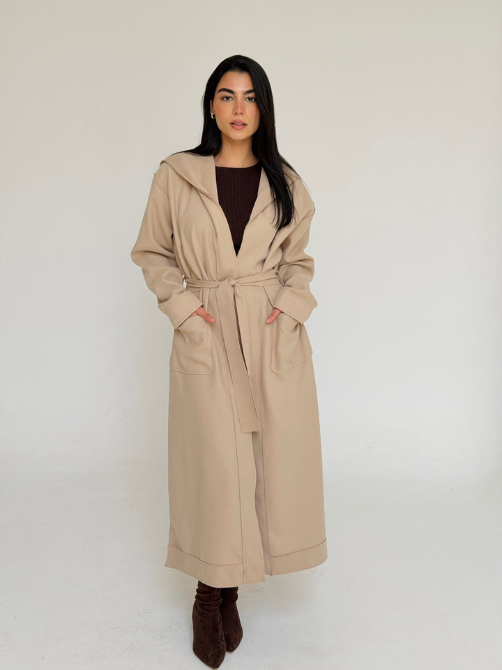 Gokh twisted kimono - beige