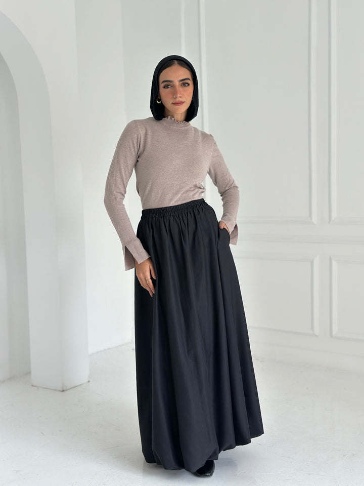 Balloon skirt -black