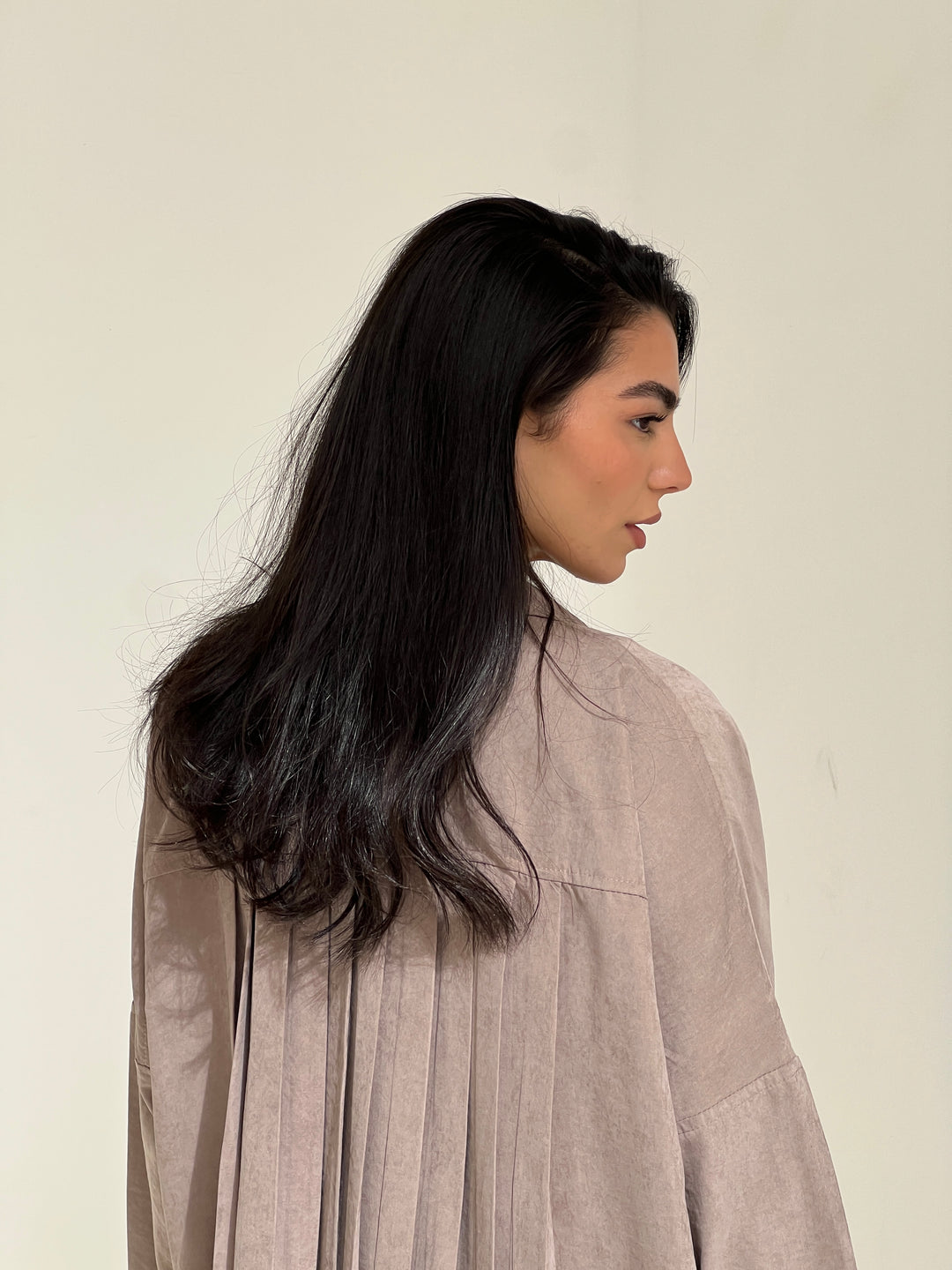 Sophia Pleated top- beige