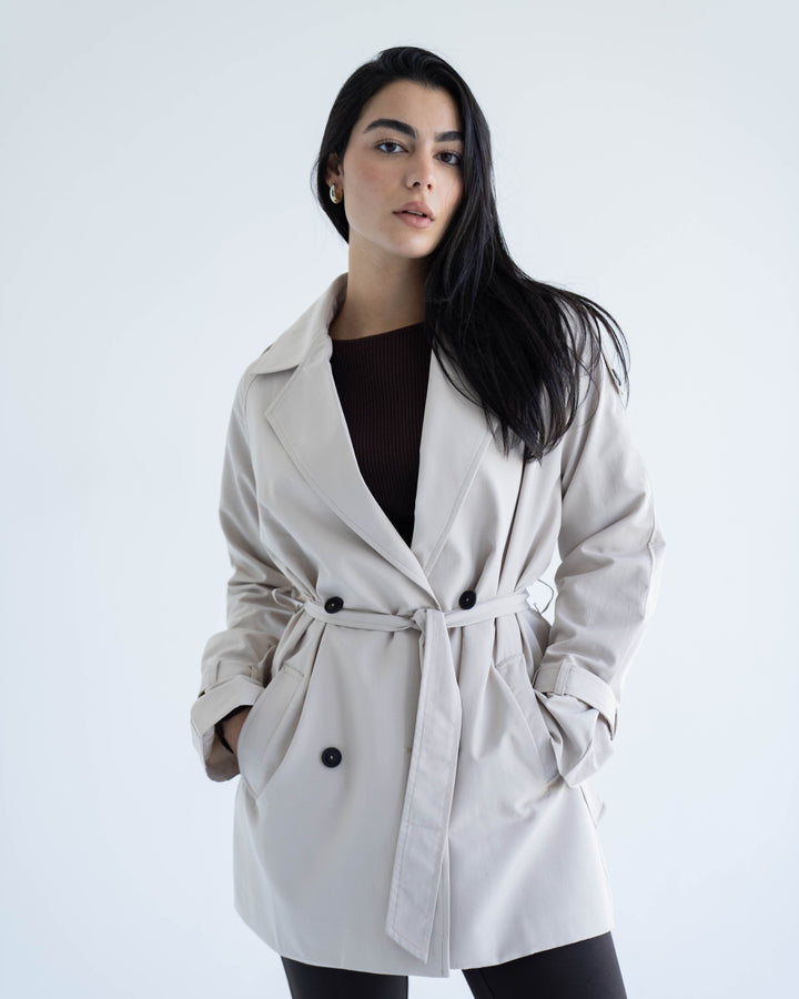 Short trench coat- baije