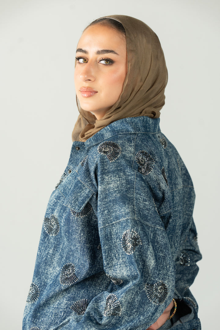 tonna jeans jacket- blue
