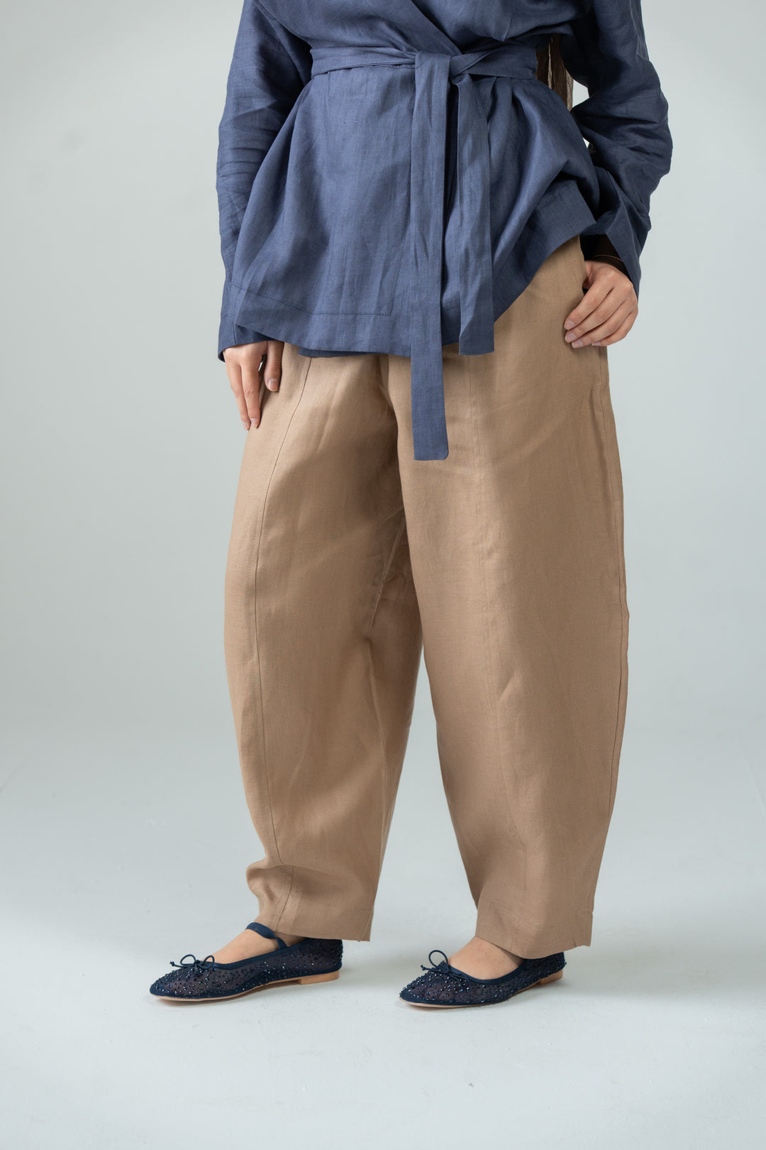 Elan linen pants - cappuccino