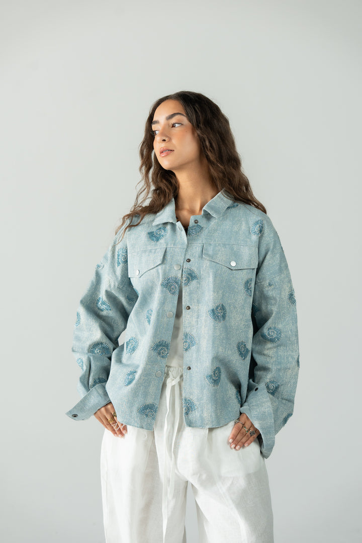 tonna jeans jacket- light blue