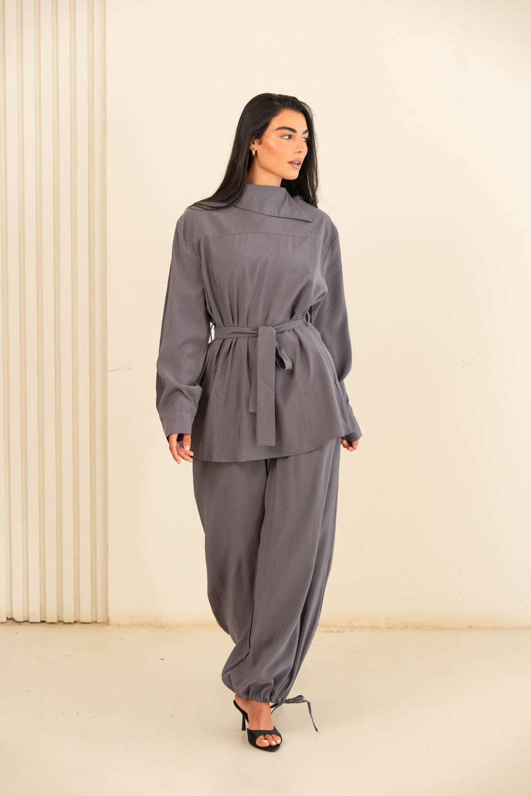 Button collar set- gray