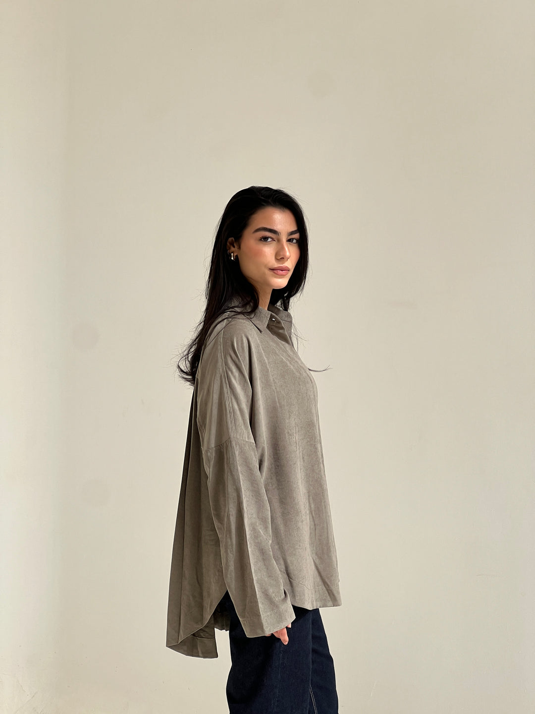 Sophia Pleated top- olive