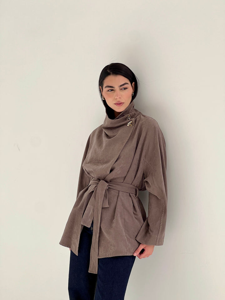 Dalida cross top - cafe