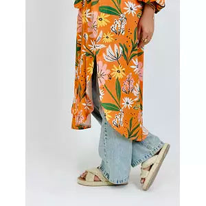 satin crepe shirt orange