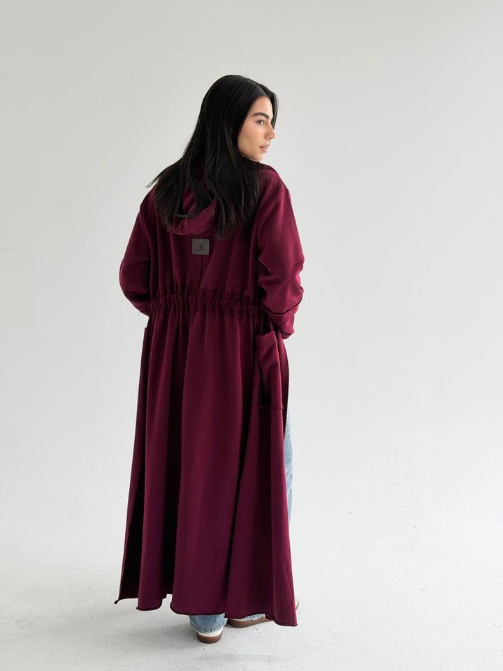 twisted kimono -Burgandy