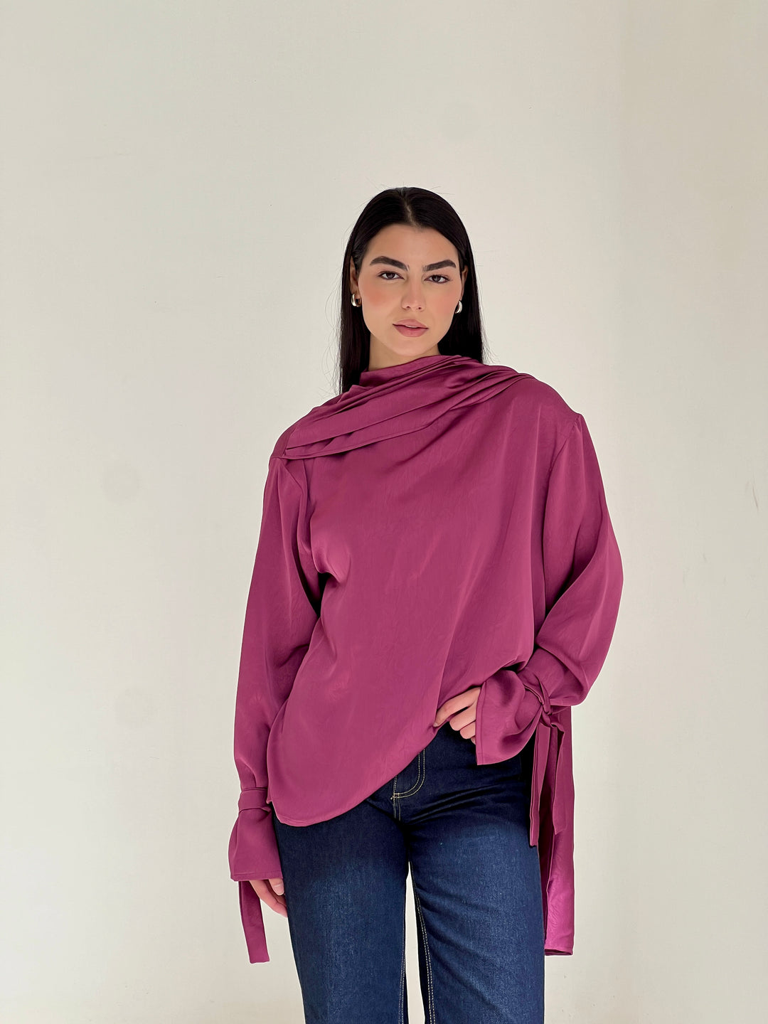 Shall scarve top- purple