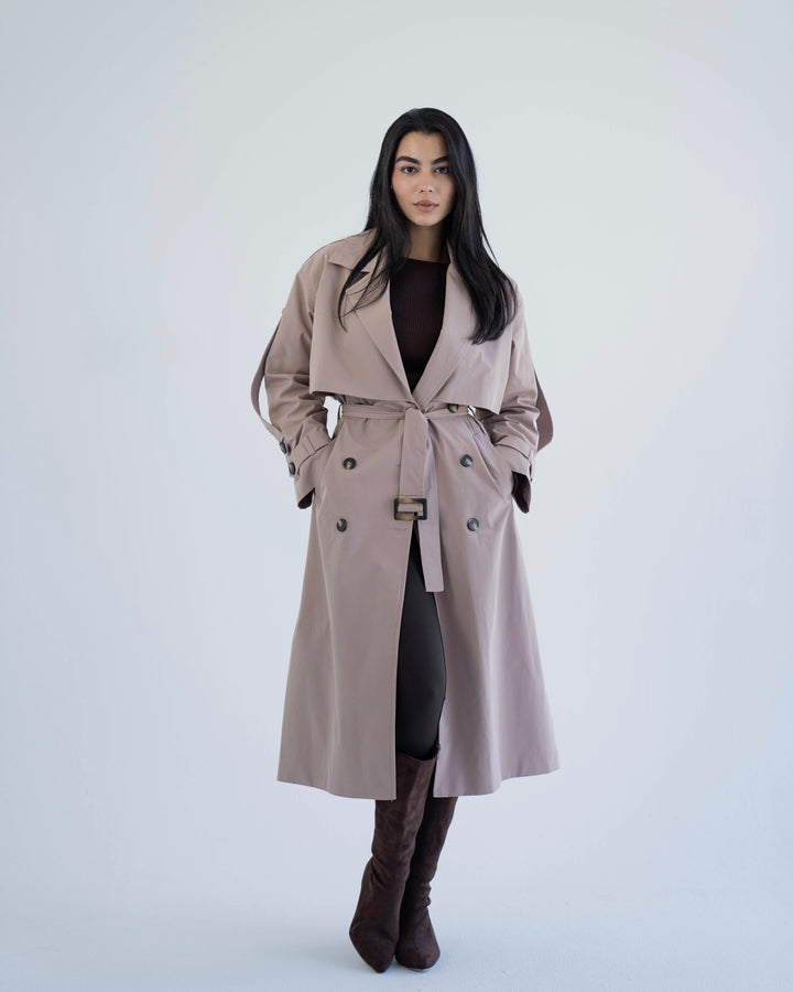 long trench coat- baije