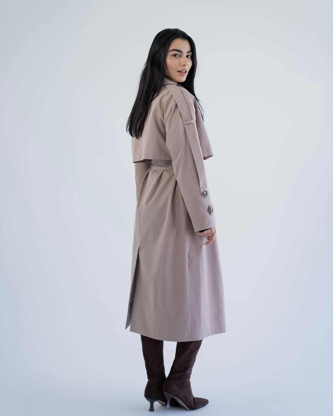 long trench coat- baije