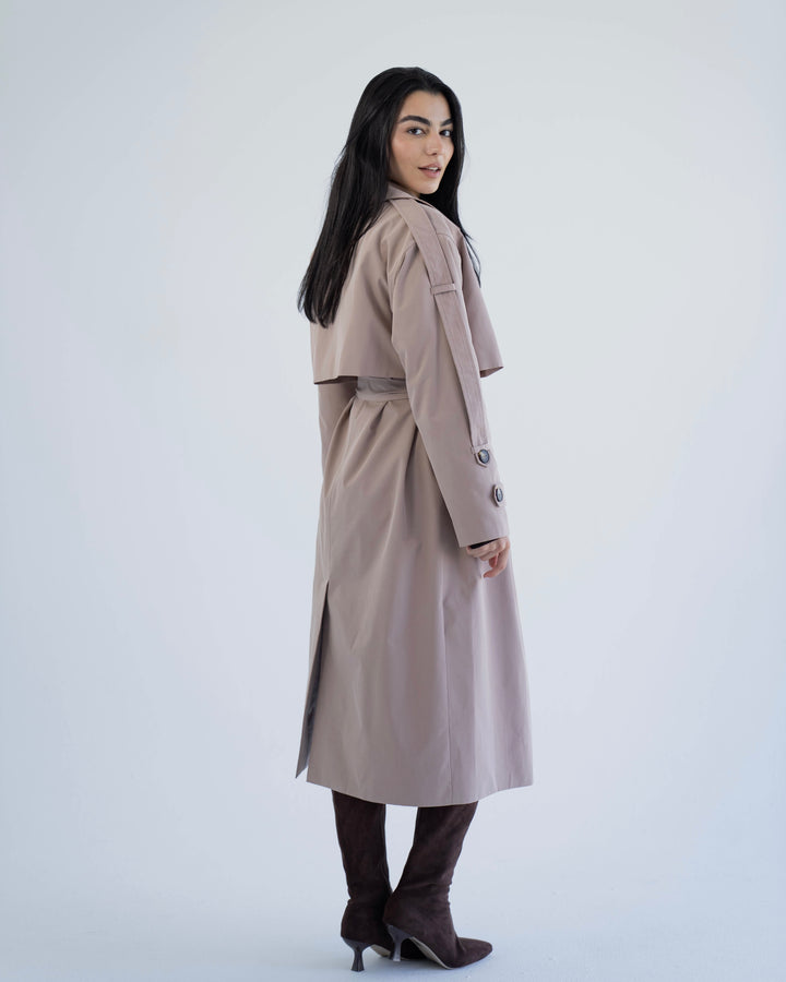 long trench coat- baije