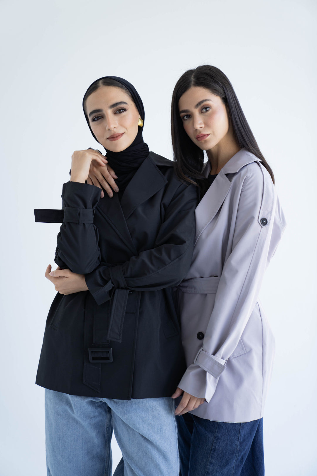 Short trench coat- light gray